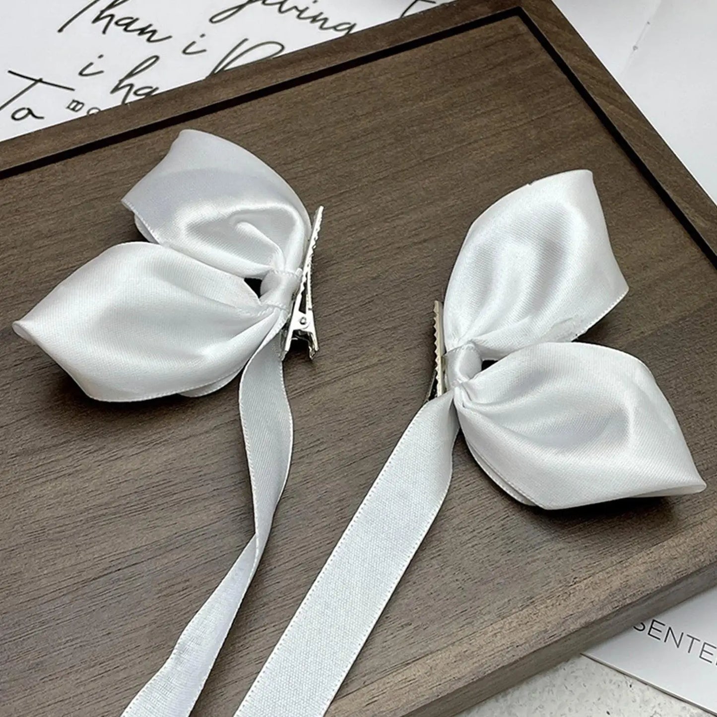 Cute Bowknot Hair Clips Fashion Sweet Hair Accessories Side Clip Headdress Headwear Ribbon Hair Bows Clips Hairpin Girls