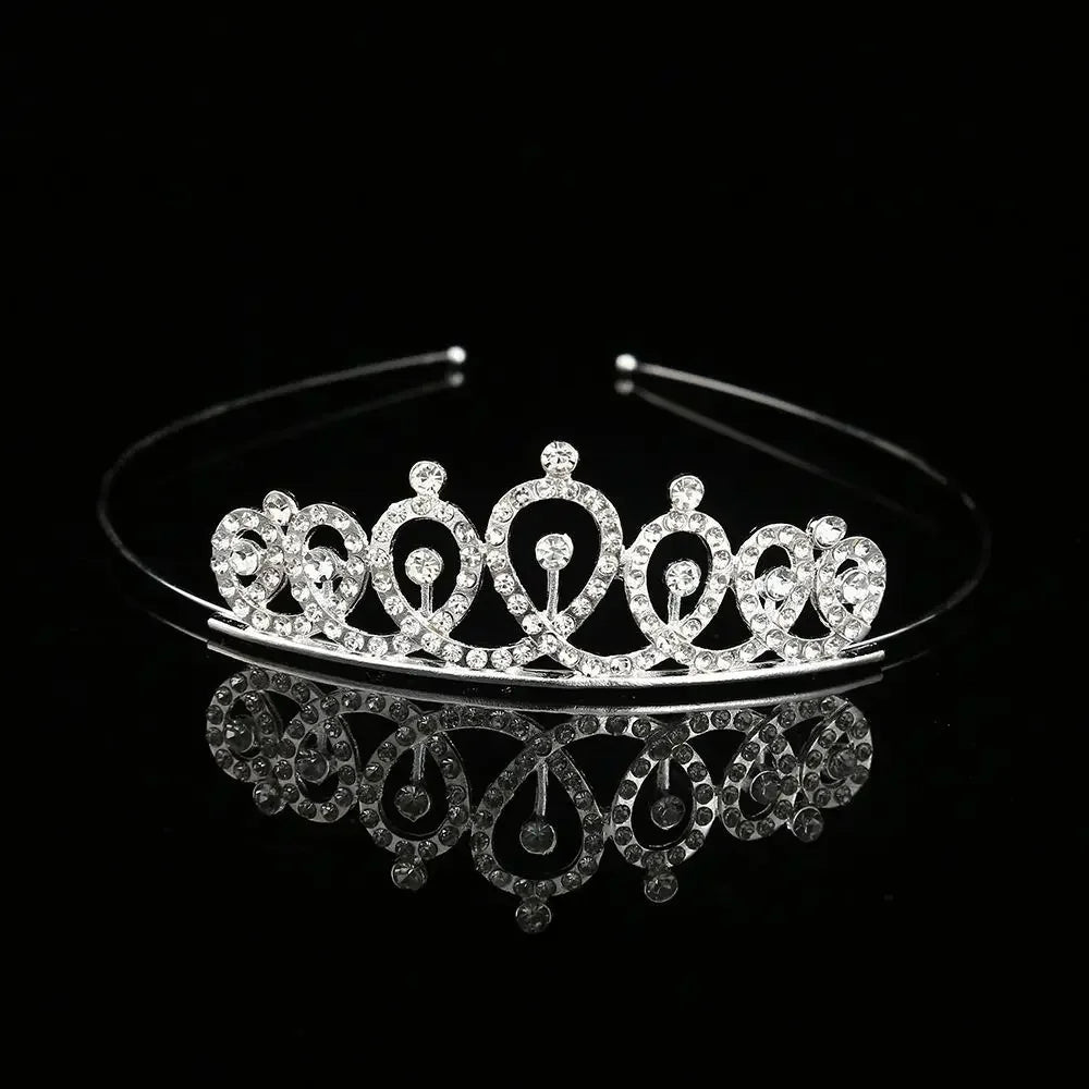 Children Tiaras and Crowns Headband Kids Girls Bridal Crystal Crown Wedding Party Accessiories Hair Jewelry Ornaments Headpiece