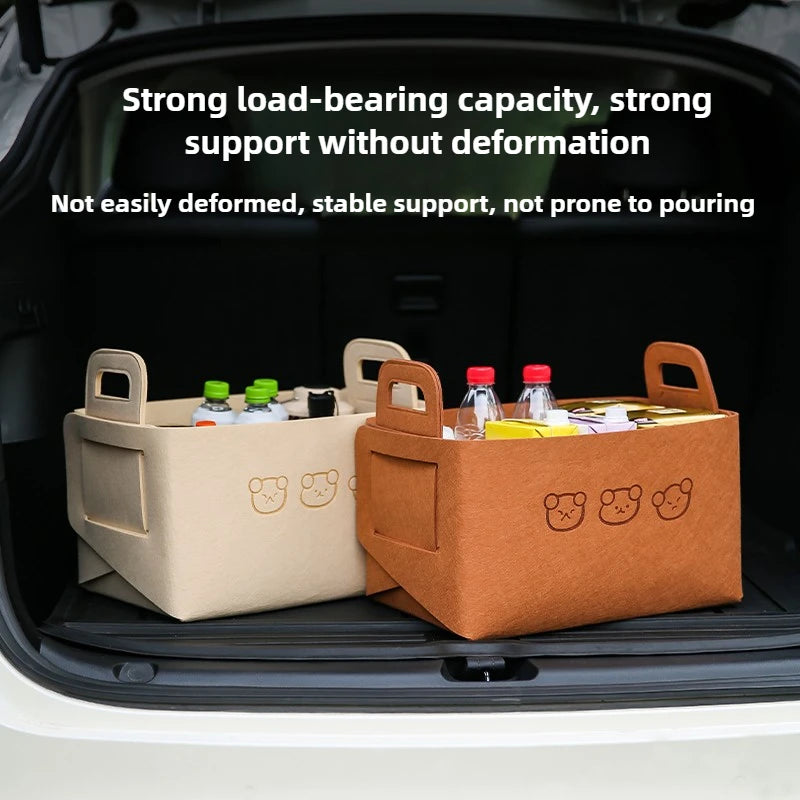 Foldable Car Storage Box Women's Cosmetic Storage Basket Desktop Storage Box Snacks Toys Storage Basket Dirty Clothes Basket