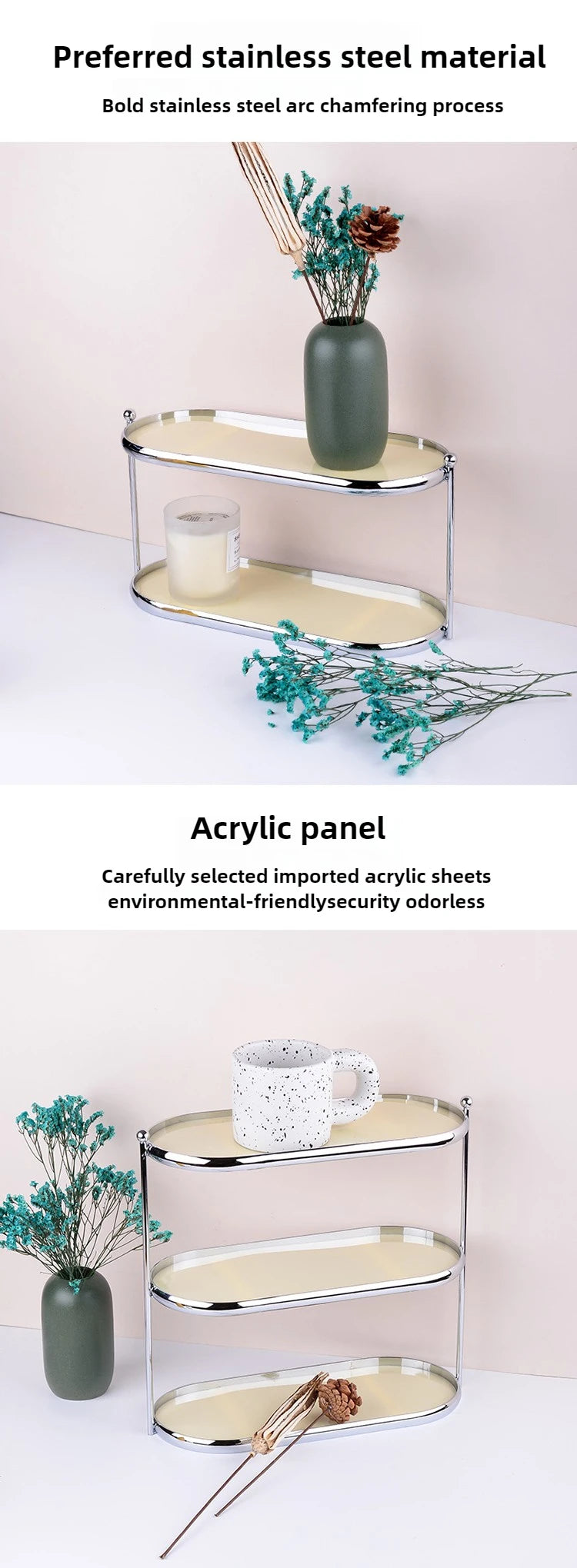 Modern Storage Holders Organizer Makeup Racks Living Room Decoration Display Stand Desk Organization Shelf Aesthetic Supplies