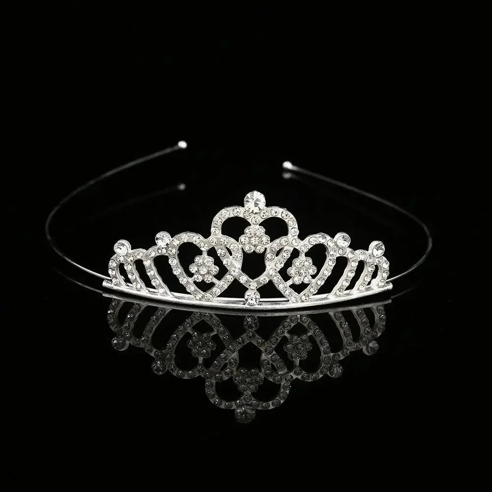 Children Tiaras and Crowns Headband Kids Girls Bridal Crystal Crown Wedding Party Accessiories Hair Jewelry Ornaments Headpiece