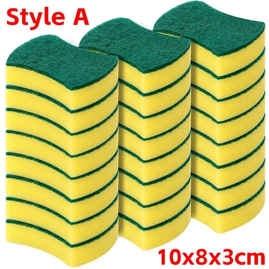 50 Highly absorbent double-sided sponge magic cleaning pot rust sponge cleaning brush kitchen cleaning tool