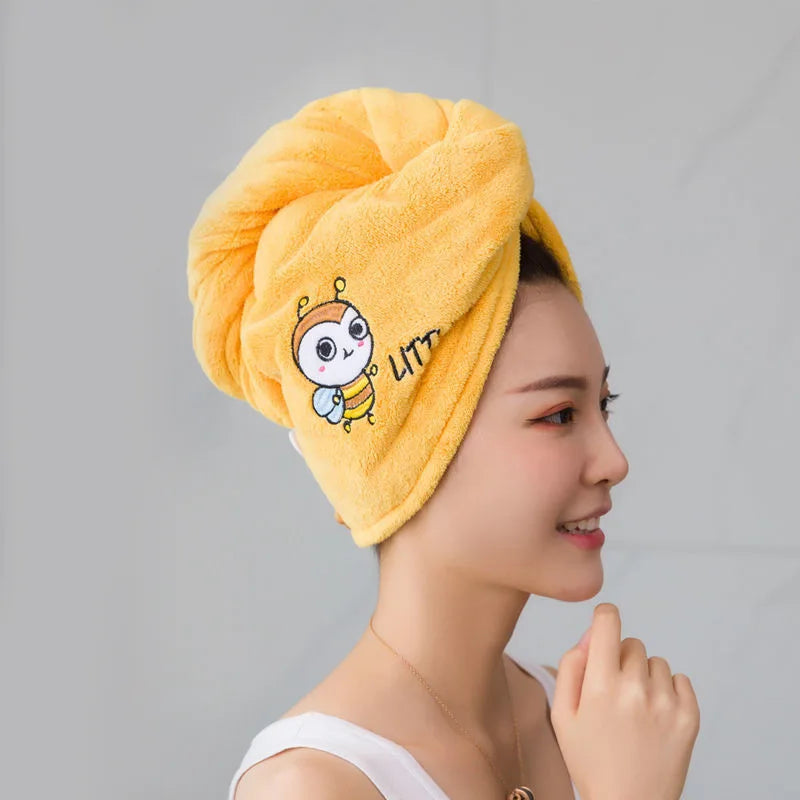 Women Microfiber Towel Hair Towel Bath Towels for Adults Home Terry Towels Bathroom Serviette De Douche Turban for Drying Hair