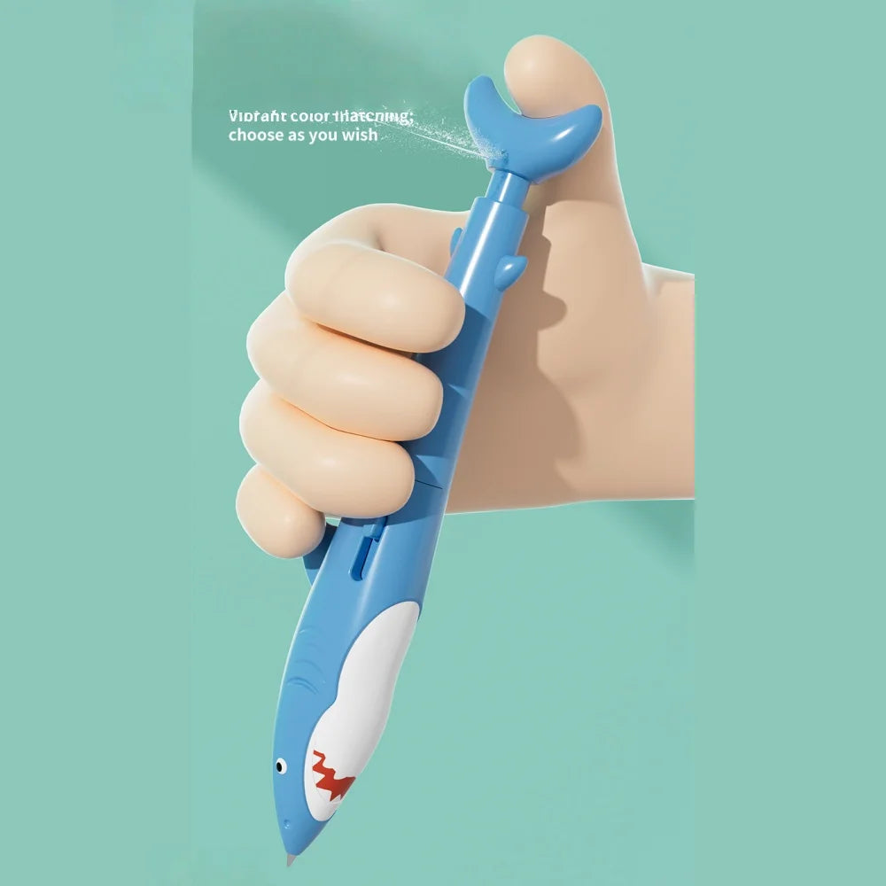 Novelty Shark Water Spray Ballpoint Pen Creative Water Gun Pen Student Writing Pens Toy Gifts Water Pistol Pen Stationery Supply