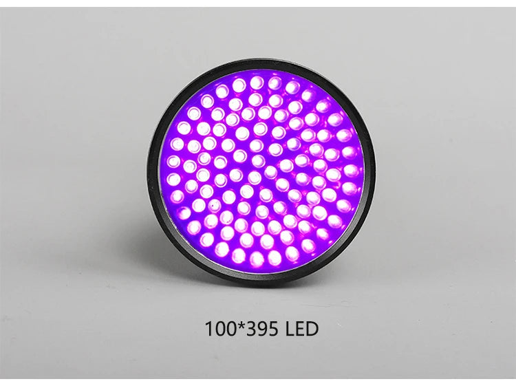 UV Flashlight 21/51/100 LED UV Light 395nm UV Flashlights Ultraviolet Torch Black Light Detector for Dry Pets Urine Stains Bug