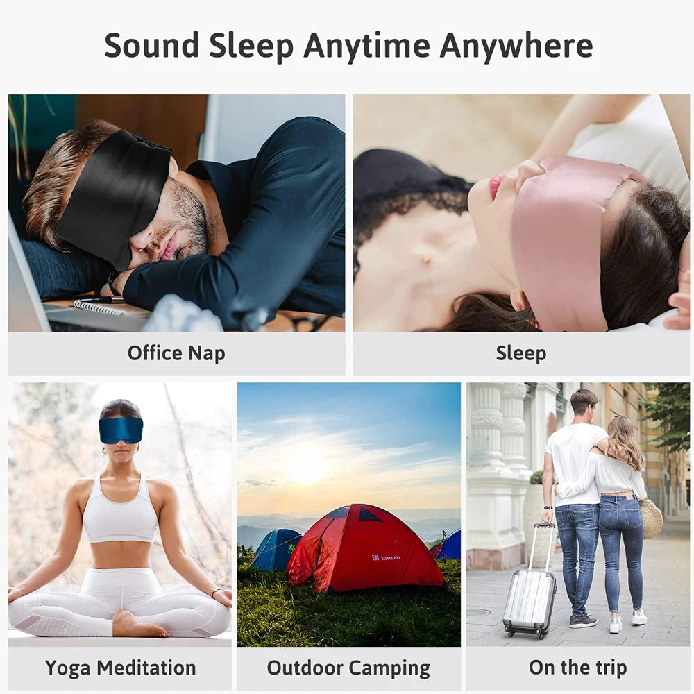 100% Mulberry Silk Blackout Sleeping Eye Mask Soft And Non-Intraocular Pressure Sleeping Mask Suitable For Side Sleep Adjustable