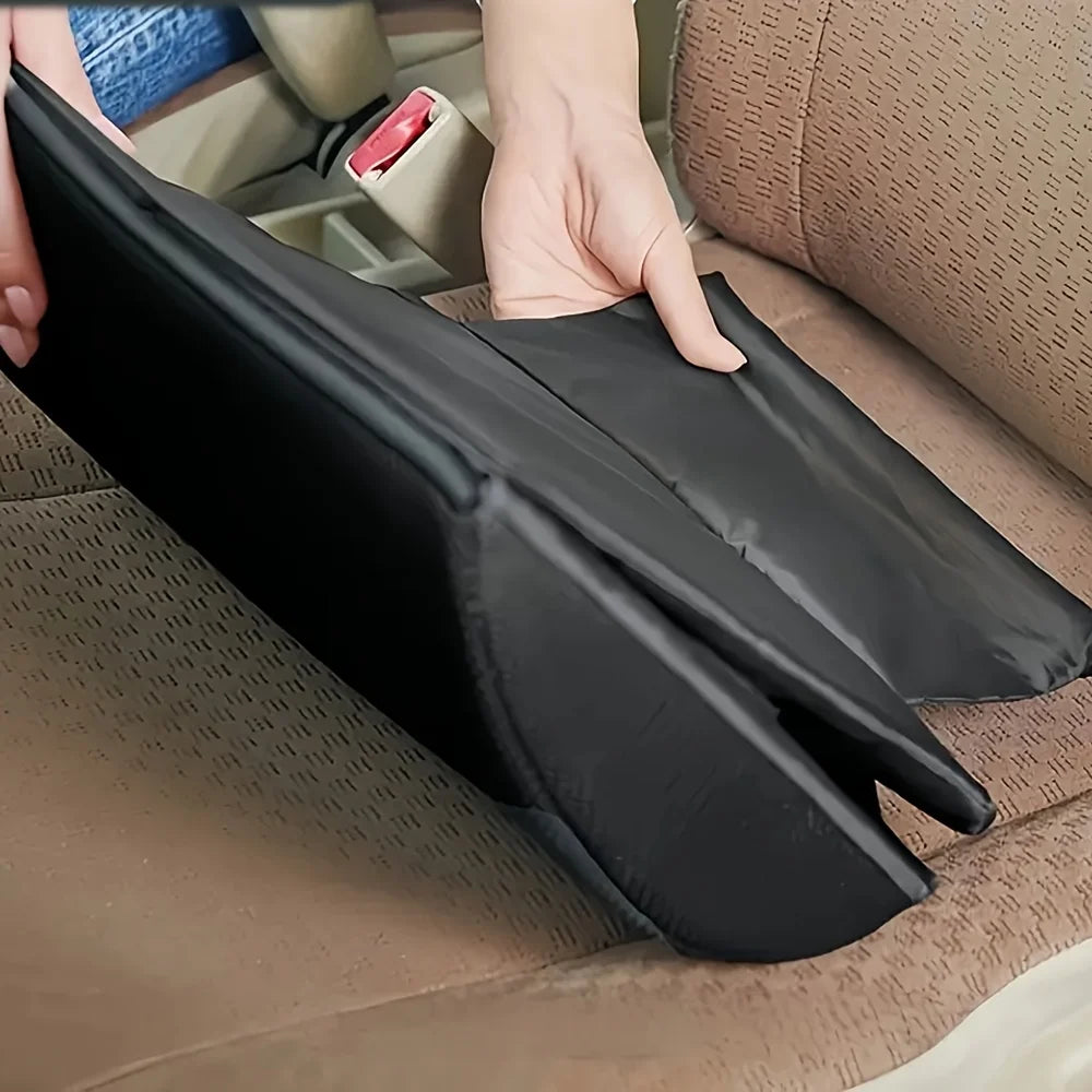 Car storage items with foldable design, combining storage and lumbar support functions