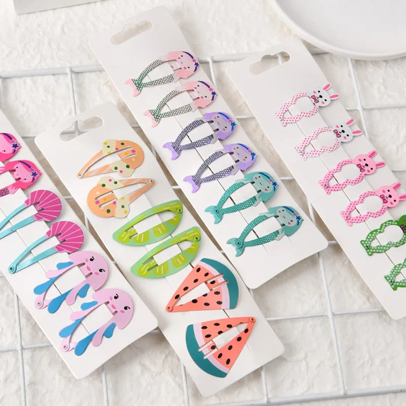 Cute Cartoon Fruit Hairpins Set Children Baby Girls Kid Kawaii Hair Clips Pin Barrettes Accessories Hairgrips Headdress Headwear
