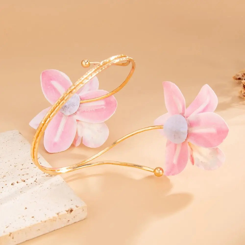 Fairy Adjustable Flower Arm Chain Egg Flower Trendy Armband Exotic Style Exquisite Open Arm Bangle Hand Jewelry