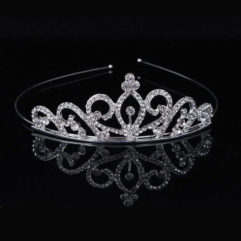 Children Tiaras and Crowns Headband Kids Girls Bridal Crystal Crown Wedding Party Accessiories Hair Jewelry Ornaments Headpiece