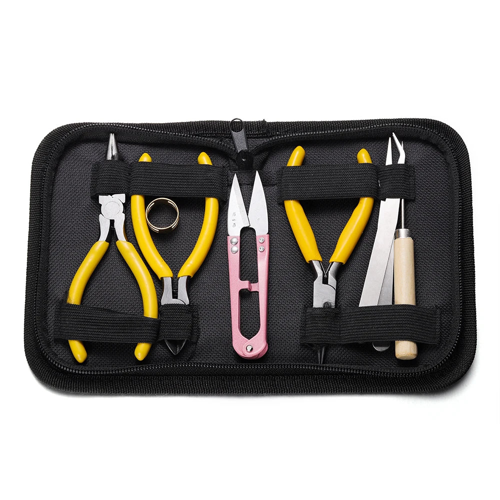 1set of tools for making jewelry tool set organizer pliers tweezers for bracelet necklace making jewelry making kits