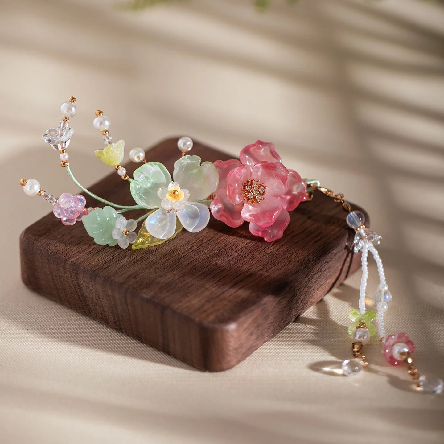 Fairy Flower Hair Clips Chinese Style Hanfu Hair Accessories For Girls Headwear Barrettes Vintage Wedding Headpiece Hair Jewelry