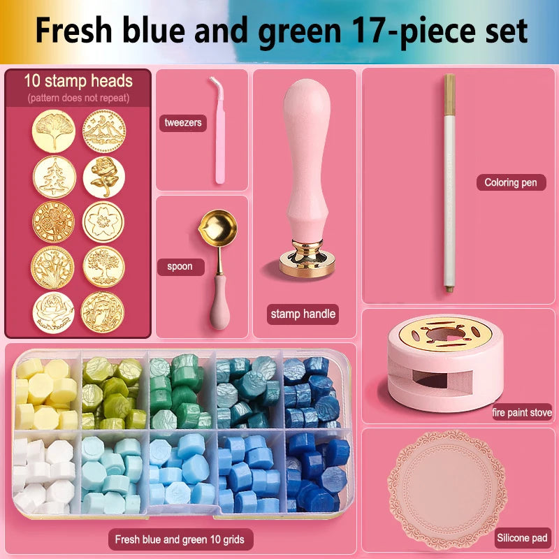 Wax Seal Stamp Set Kit Sealing Wax Storage Box Seal Furnace Craft Supplies For Wax Seal Christmas Wedding Invitation Decoration