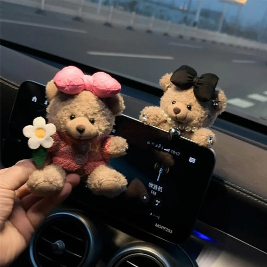 Car Internet Celebrity Accessorie Used For Car Gear Shift Decoration Cute Turn Signal Dolls Wiper Dolls Rearview Mirror Ornament