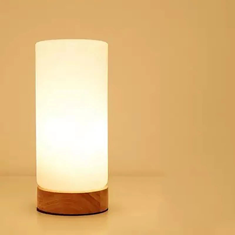 Modern Table Lamp Glass Body and Wood Base Table Lights For Bedroom Livingroom Children Reading Simple Desk Lamp Lighting
