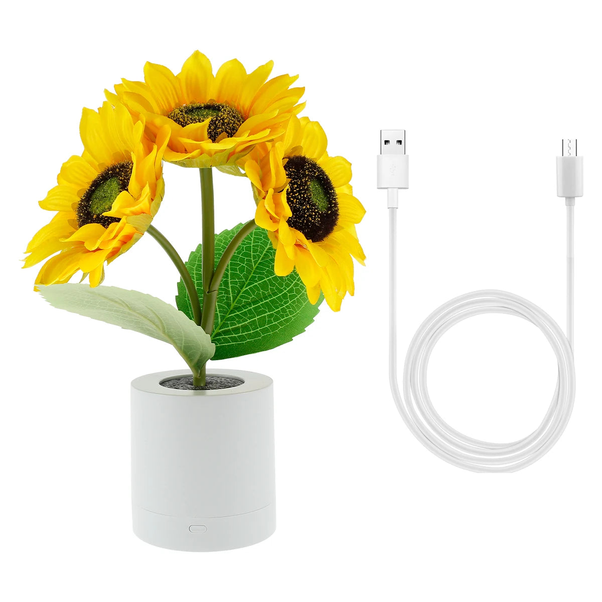 LED Sunflower Night Light Dimmable Simulation Sunflower Table Lamp USB Creative Desktop Decorative Light Bedroom Bedside Light (Free Shipping) 💝💖🌹 (Free Shipping) 💝💖🌹