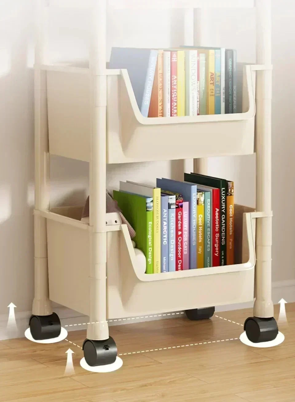 NEW Kitchen Storage Trolley Bookshelf Slit Storage Cabinet Bathroom Living Room Home Organizer Rack Kitchen Corner Narrow