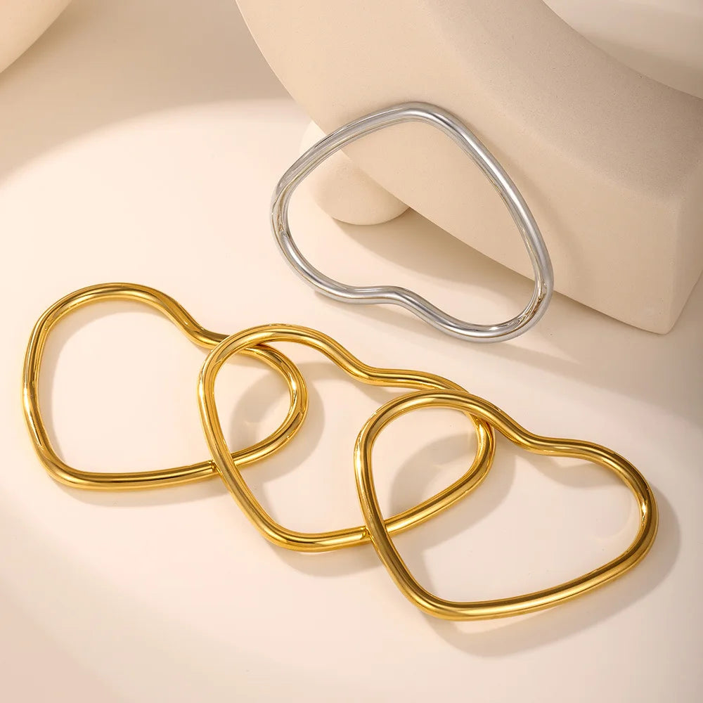 Women's Bracelet Ins Light Luxury Style Love Closed Design Stainless Steel Fashion Versatile Jewelry Accessories
