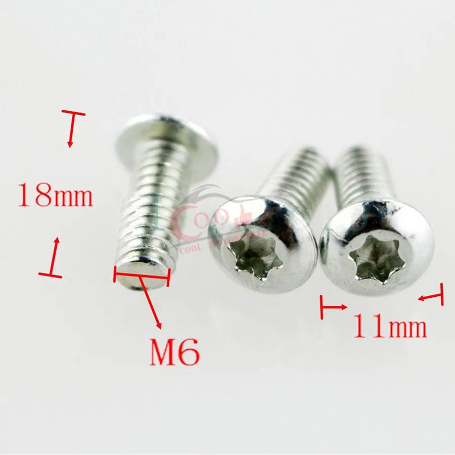 3pcs Chrome Windshield Bolts Kit Hex Hexagon Socket Allen Round Button Head For Harley Electra Glide Touring Models 1996-2013