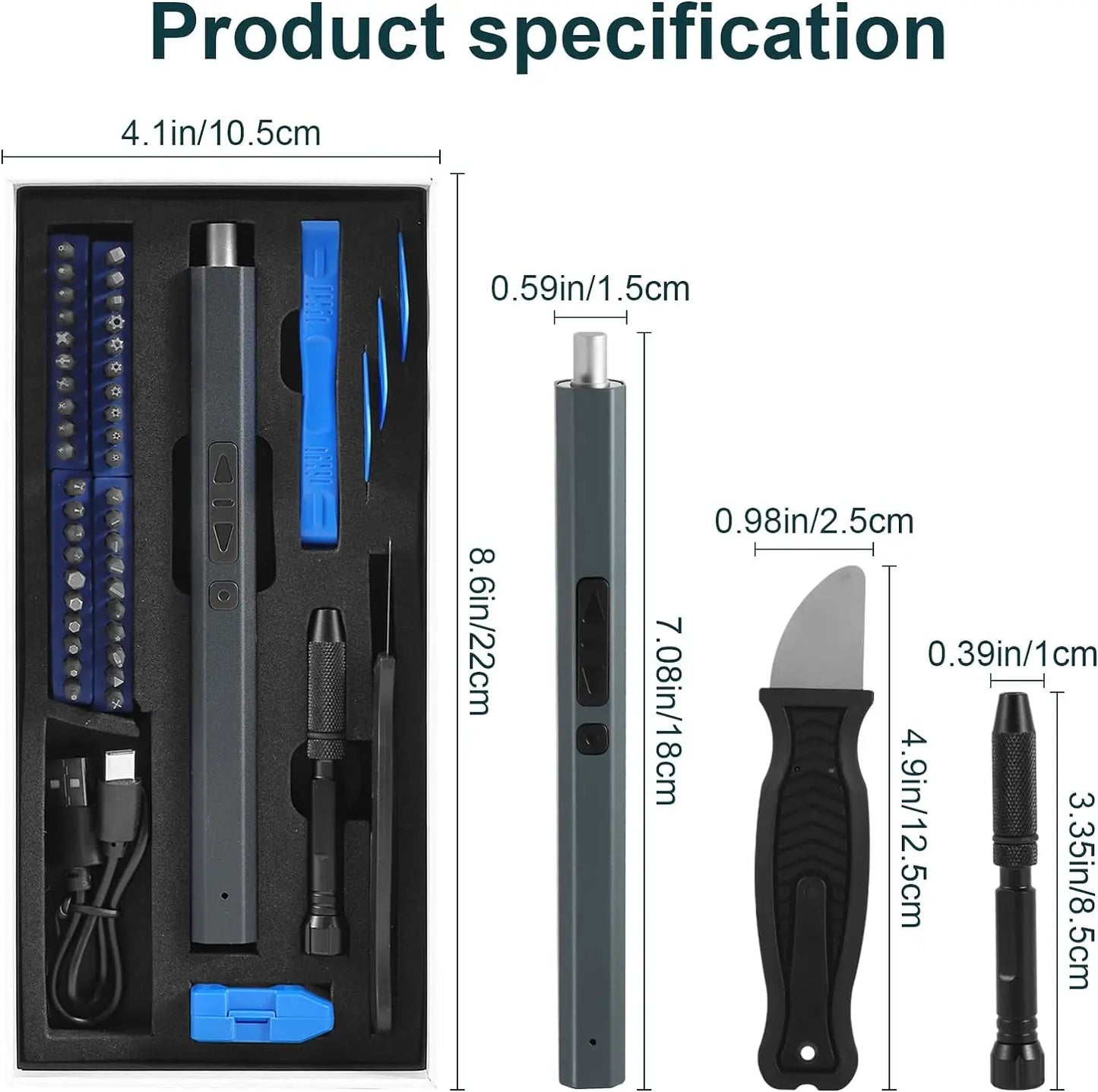 Cordless Electric Screwdriver Set 12/39/50 in 1 Precision Power