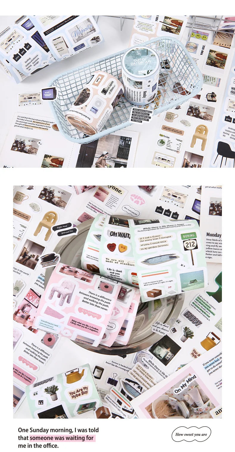 Washi Tape Set Korean Style Washi Tape Kawaii Aesthetic Decorative Adhesive Tape for Scrapbooking Journaling DIY Crafts Arts