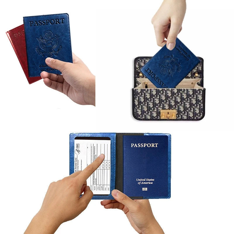 Passport Holder 👍 (Wallet Cover) 🎁 Travel Essentials 🚙 RFID Blocking💯 Leather Style!✅