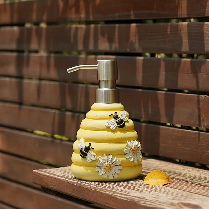 N84R Bee Soap Dispenser Decorative Hand Pump Refillable Soap Dispenser Liquid Container For Shampoo Lotion Dispenser Novelty