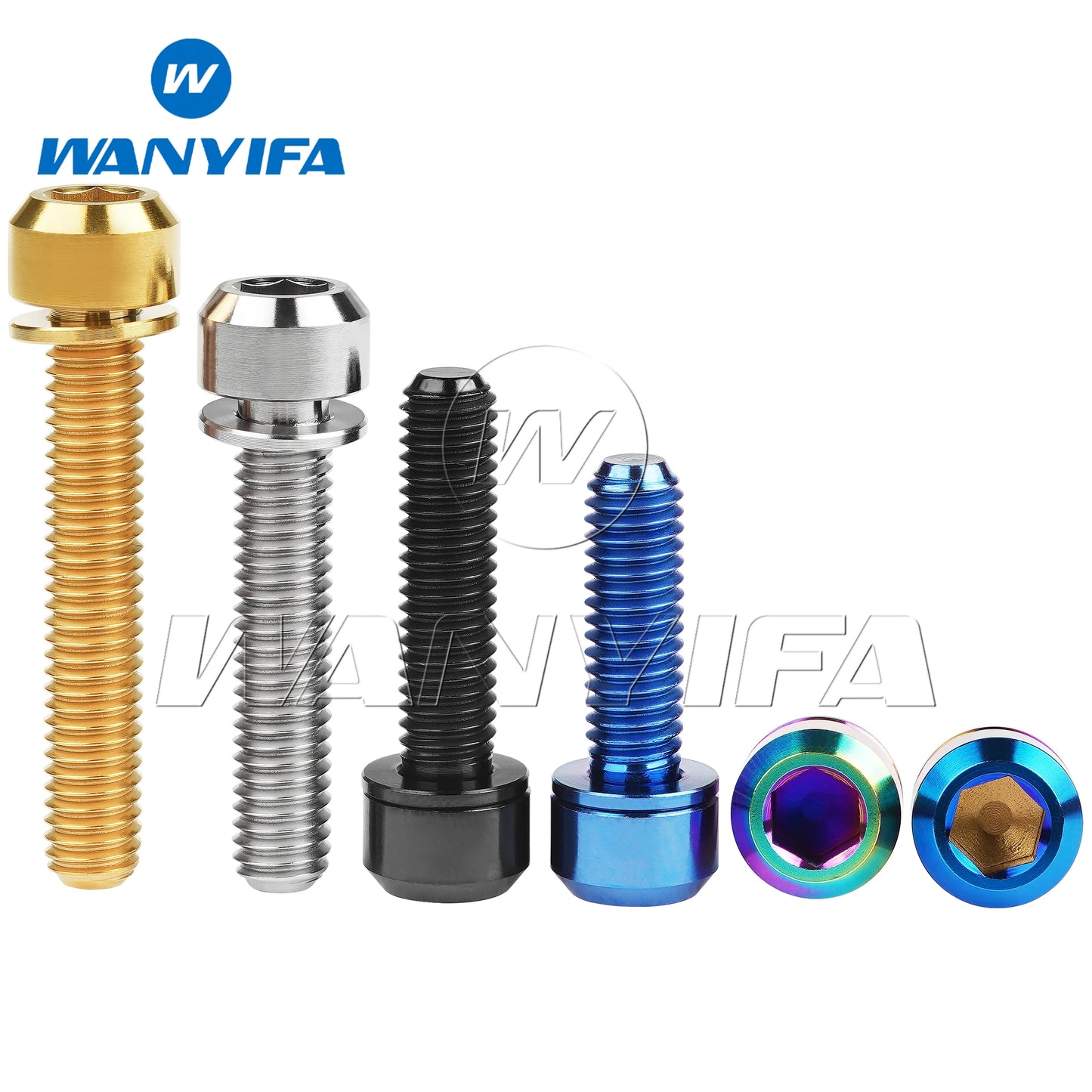 Titanium Bolt M6x16/18/20/25/30/35mm Allen Hex Screws with Washer for Bicycle Disc Brake Upgrade V brake Hub Fixed