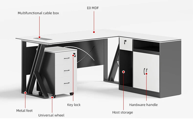 Factory Supply Work Station Desk Office Desk Office Desk with Drawer Office Table Modern boss office desk