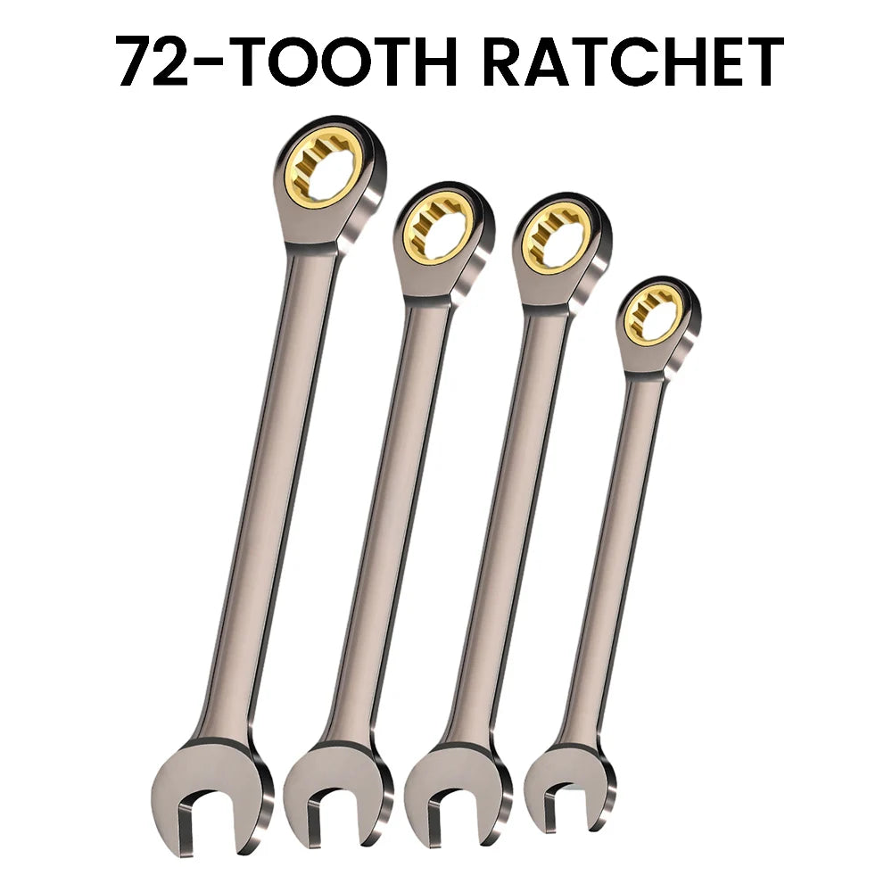 Universal Torx Wrench Adjustable Torque 7-12mm Ratchet Spanner Two-way Fast Plum Ratchet for Bicycle Motorcycle Car Repail Tool
