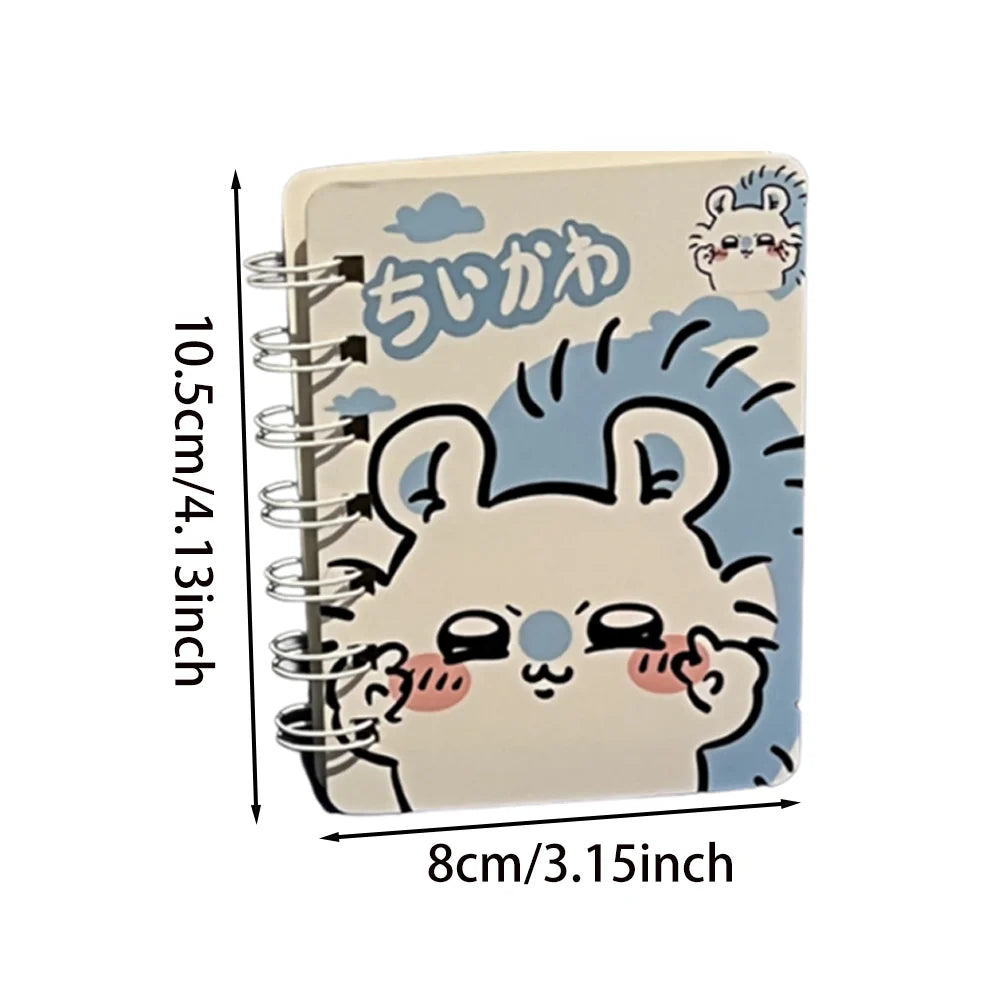 New Chiikawa Hachiware Mini Notebook A7 Paper for Students Stationery Cartoon Usagi Portable Coil Diary School Office Supplies