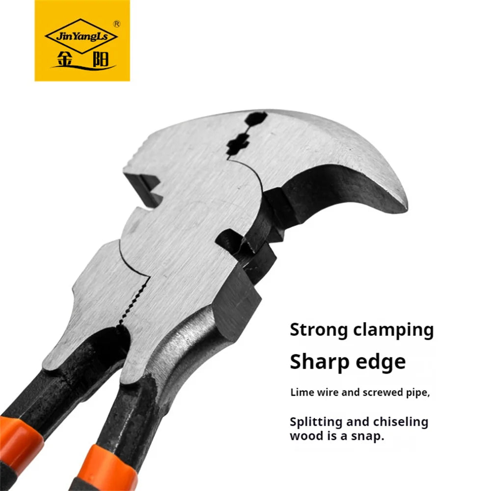 Fence Pliers 10.5 inch round head flat head multifunctional fence pliers garden fence carbon steel explosion-proof pliers