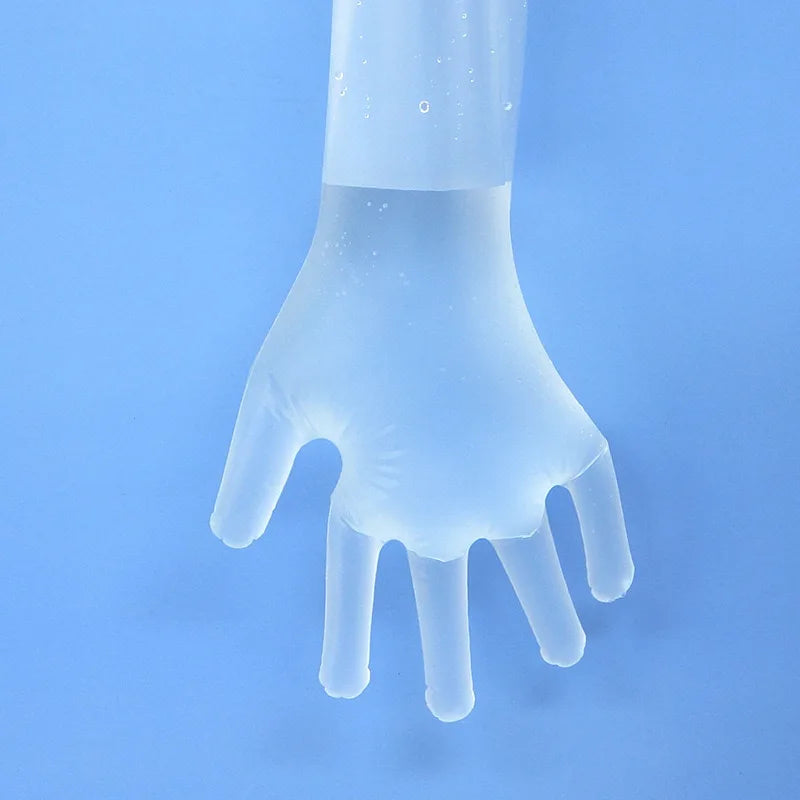 30PCS Disposable Arm Guard Gloves Kitchen Household Cleaning Waterproof Elastic Drawstring Lengthened CPE Long-Arm Gloves