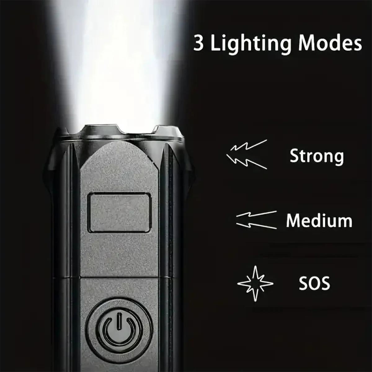 Led Flashlight Usb Leb Handheld Tactical Flashlights Rechargeable Waterproof With Zoom Torch Long Range Portable Light Emergency