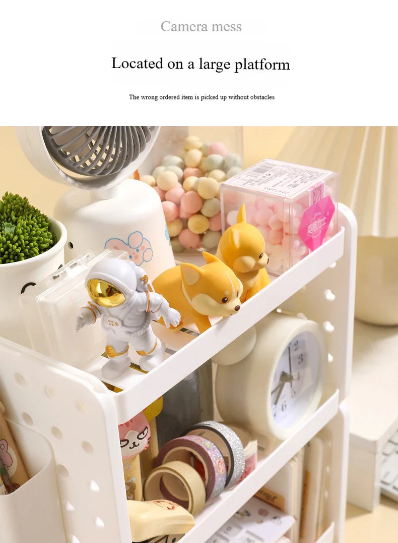 New Multi-functional 3-tier Desktop Organizer, Desktop Shelf, Hole Board, Pen Holder Office Desk Organizer, Desk Desk Organizer