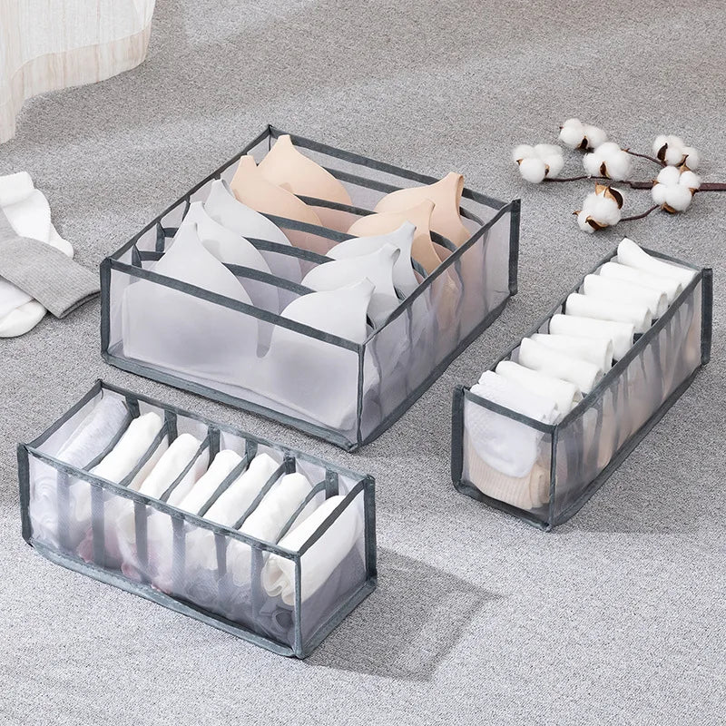 Underwear Drawer Organizer Storage Box Foldable Closet Organizers Drawer Divider Storage Boxes For Underpants Socks Bra