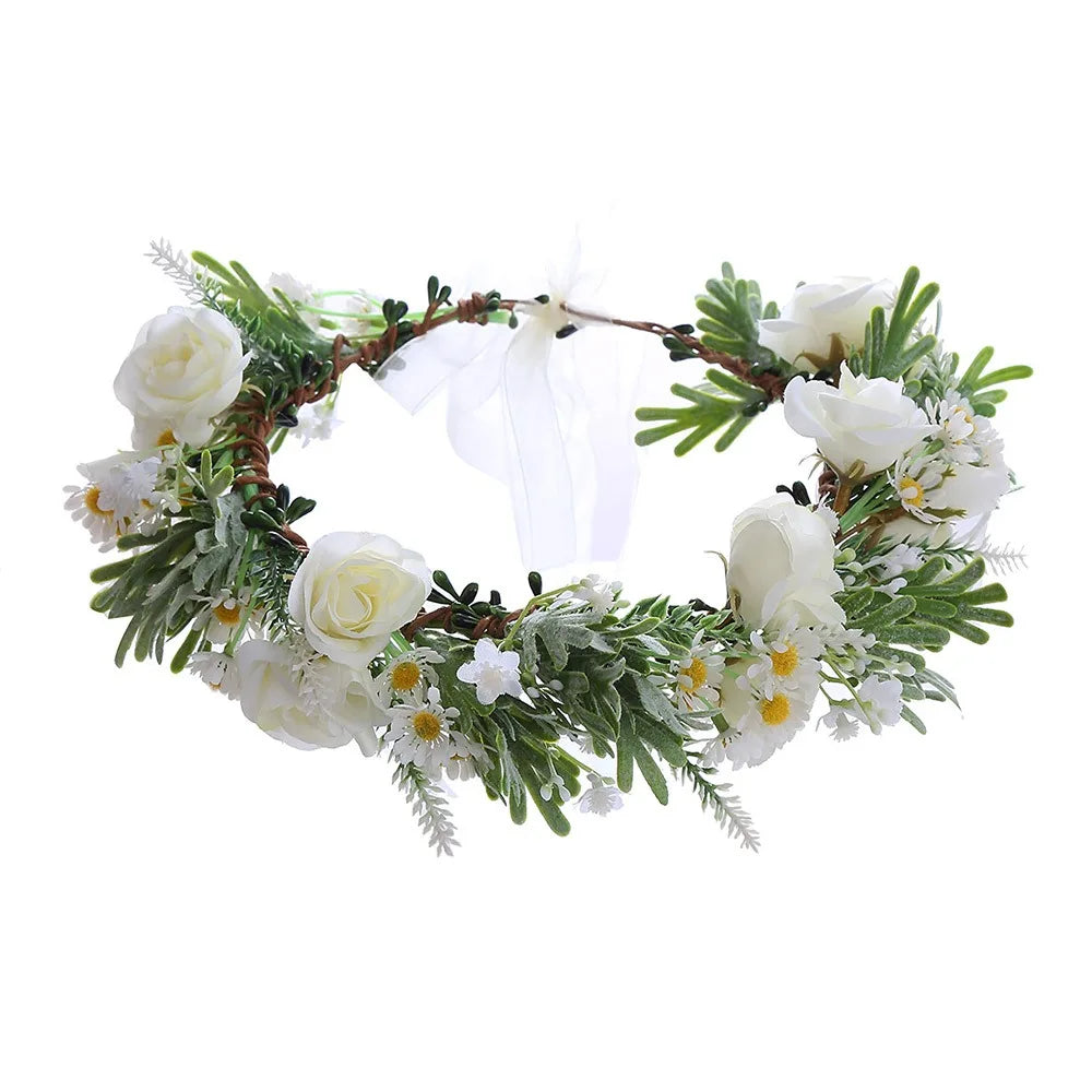 Costume Cosplay Fairy Flower Leaf Headbands Photoshoot Simulated Elven Princess Tiara Black Flower Antler Crown for Women Girls