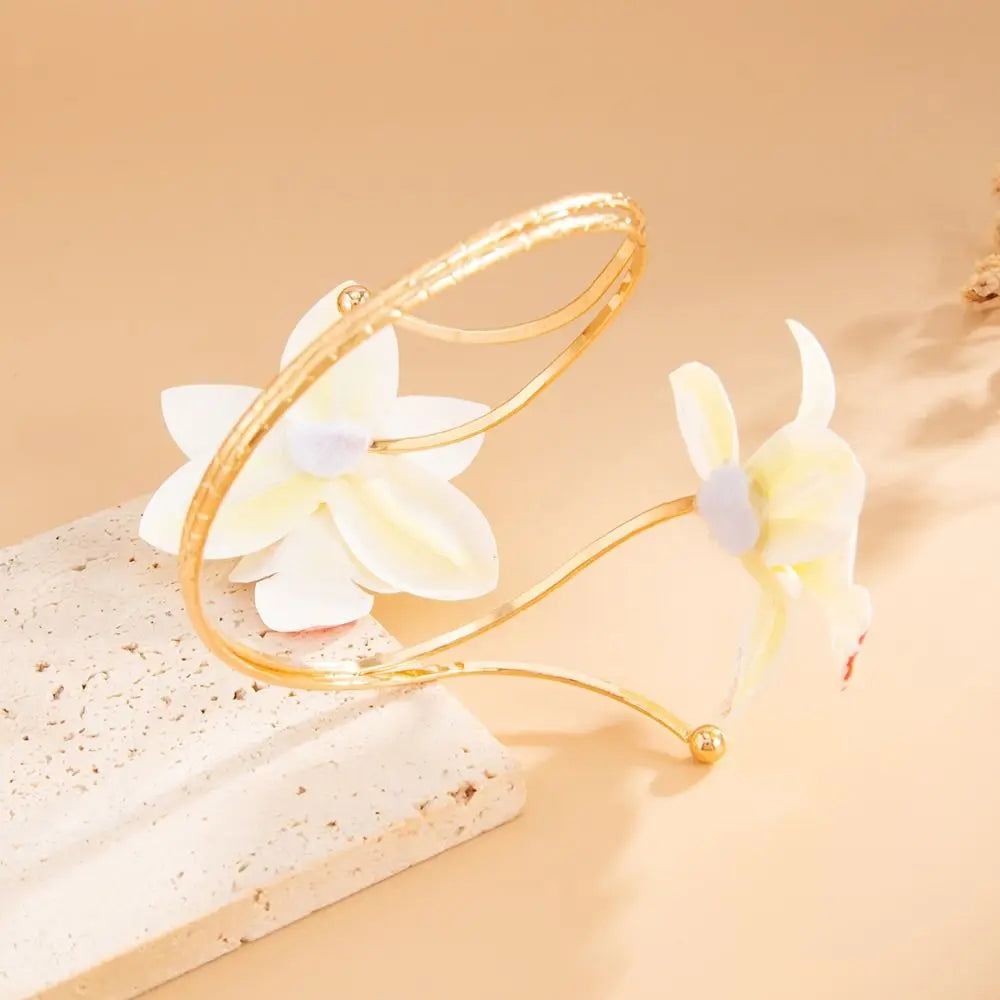 Fairy Adjustable Flower Arm Chain Egg Flower Trendy Armband Exotic Style Exquisite Open Arm Bangle Hand Jewelry