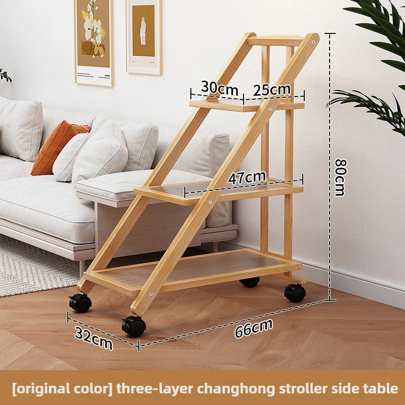 Multifunctional Foldable Storage Holders Multilayer Household Landing Organizer Indoor Mobile Night Table Living Room Furniture