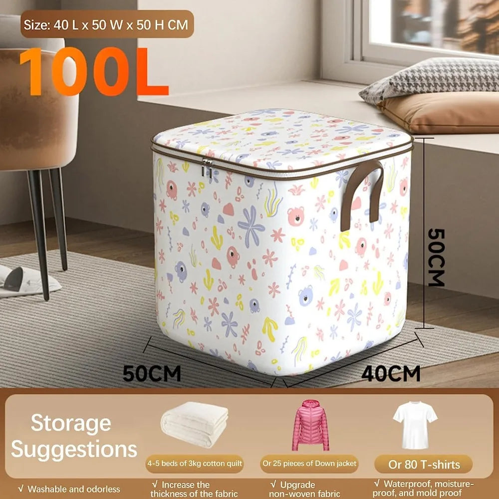 Portable Clothing Storage Box Foldable Closet Storage Box With Durable Handle Large Capacity Toy Storage and Sorting Box New