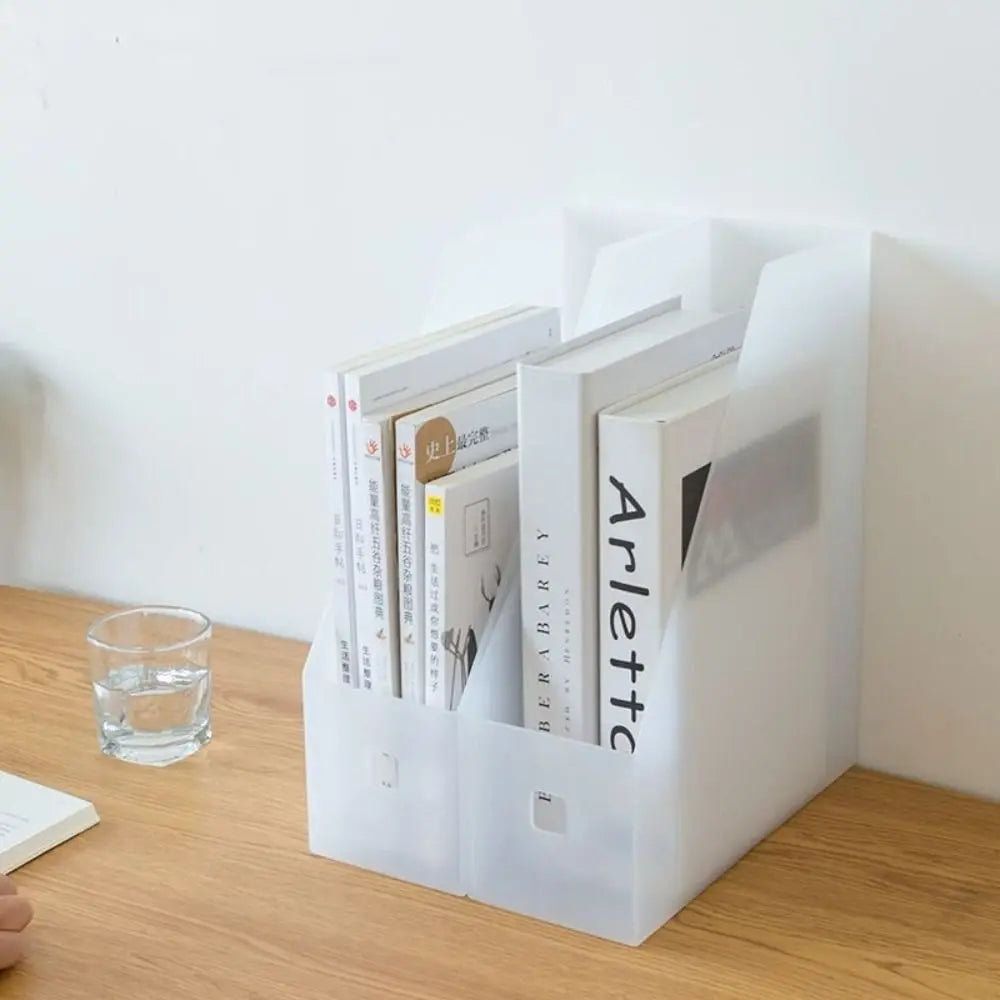 Sundries Storage Box Folding File Storage Box Desktop Organizer Transparent File Organizer Box Paper Organizer Minimalism