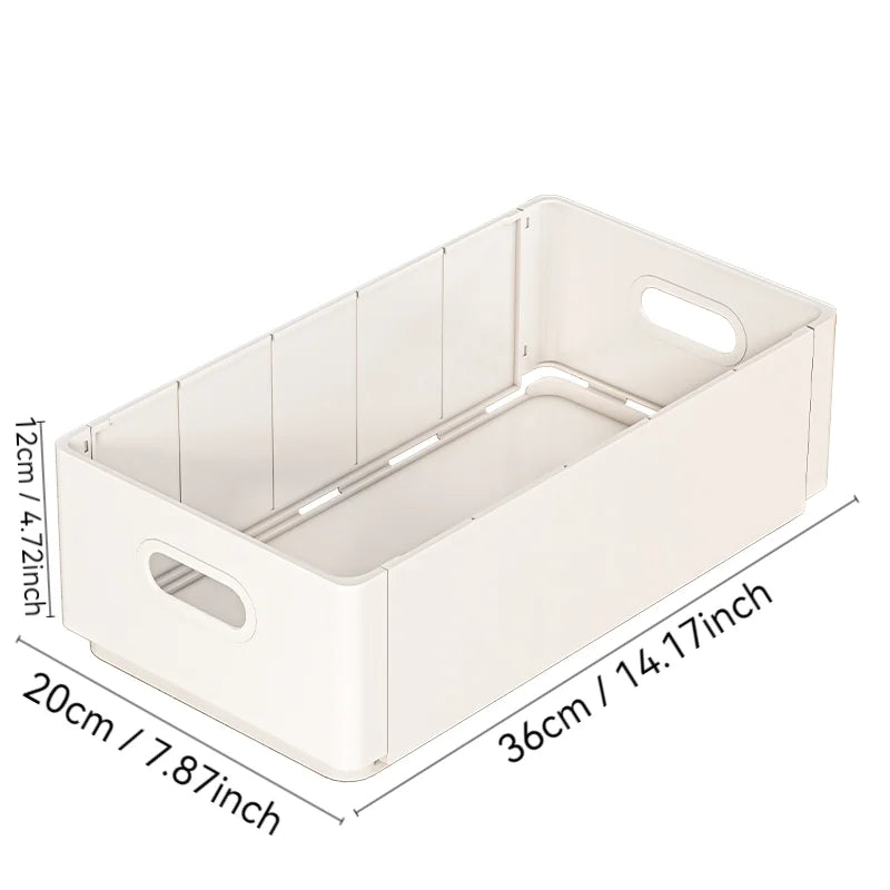 Wardrobe clothing organizer, drawer organizer, storage box with handles, foldable clothes, T-shirts, ties, scarves, towel storag