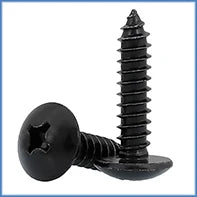 100pcs Phillips Black Self-tapping Screw Pan Head PWA Cross Round Head With Washer Cushion M1.4 M1.7 M2 M2.3 M2.6 M3 M3.5 M4