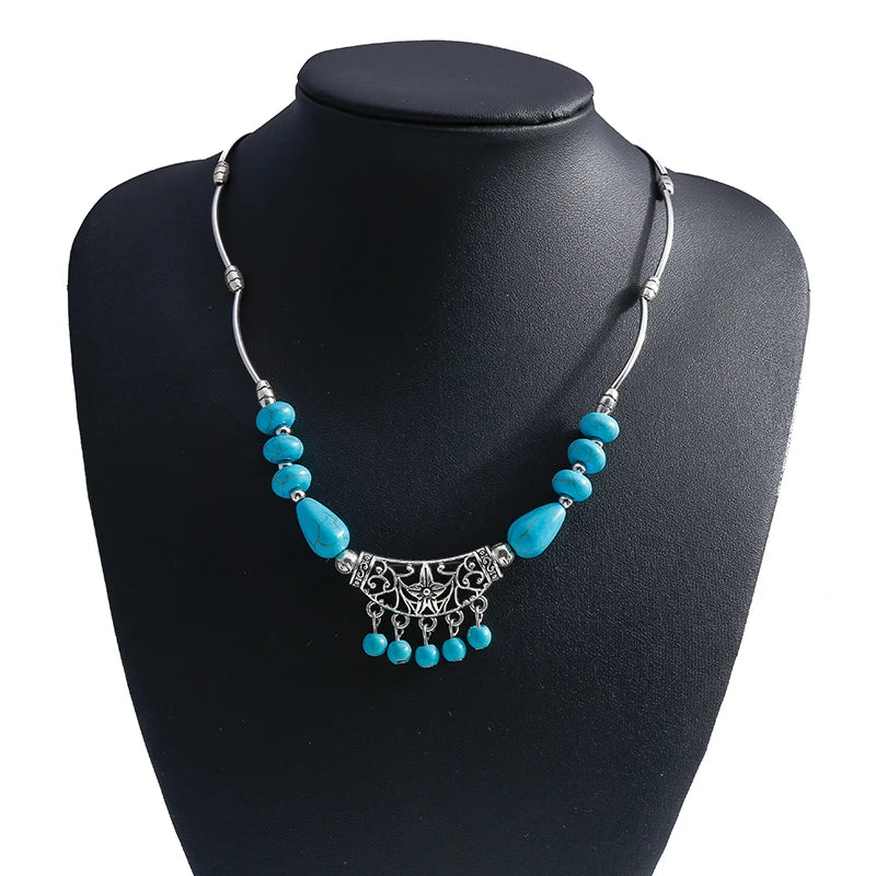 Fashion Choker Necklaces for Women Female Metal Round Vintage Statement Necklace Girls Party Holiday Jewelry Gifts