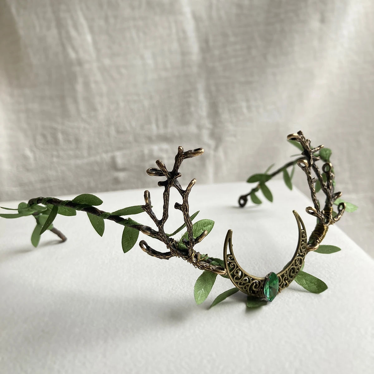 Fairy Crown Elf Tiara Crown For Women Wedding Tiara Bride Flower Girl Crown Fairy Costume Circlet Floral Hair Wreath Renaissance