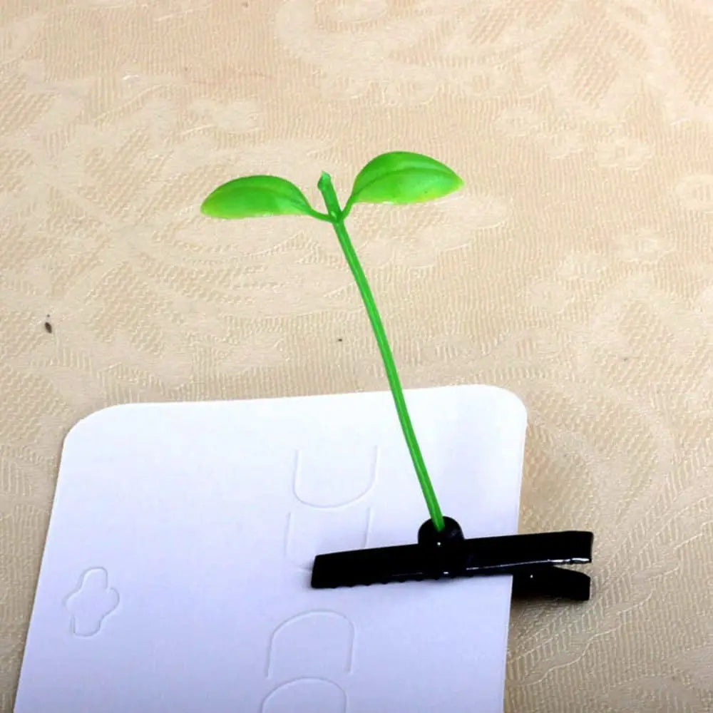 1Pair Simulation Bean Sprout Hair Clip Cherry Mushroom Flower Plant Hairpins Funny Butterfly Cartoon Duckbill Clips Female/Kids