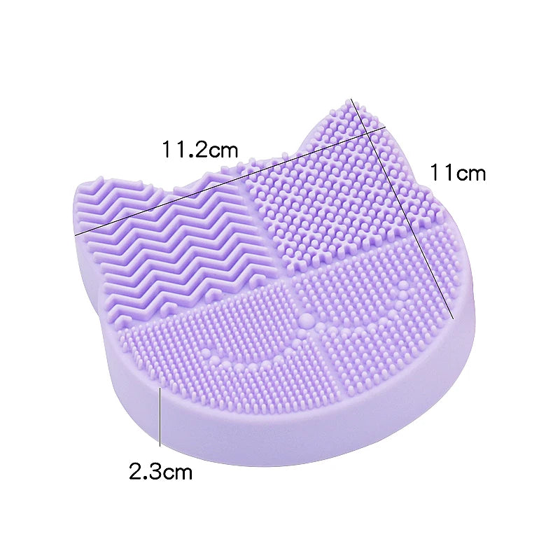 Silicone Makeup Brush Cleaning Storage Box Make Up Washing Board Cleaner Carpet Cosmetic Brushes Tools