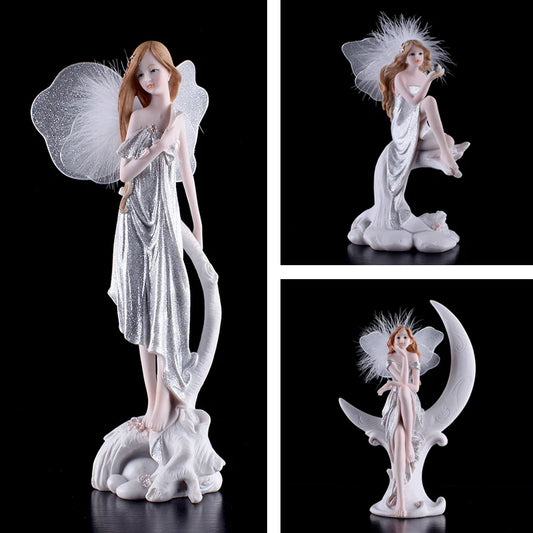 Fairy Beauty Angel Ornaments Resin Doll Cute Girl Wedding Gift Decorative Home Accessories Things For Room Decoration