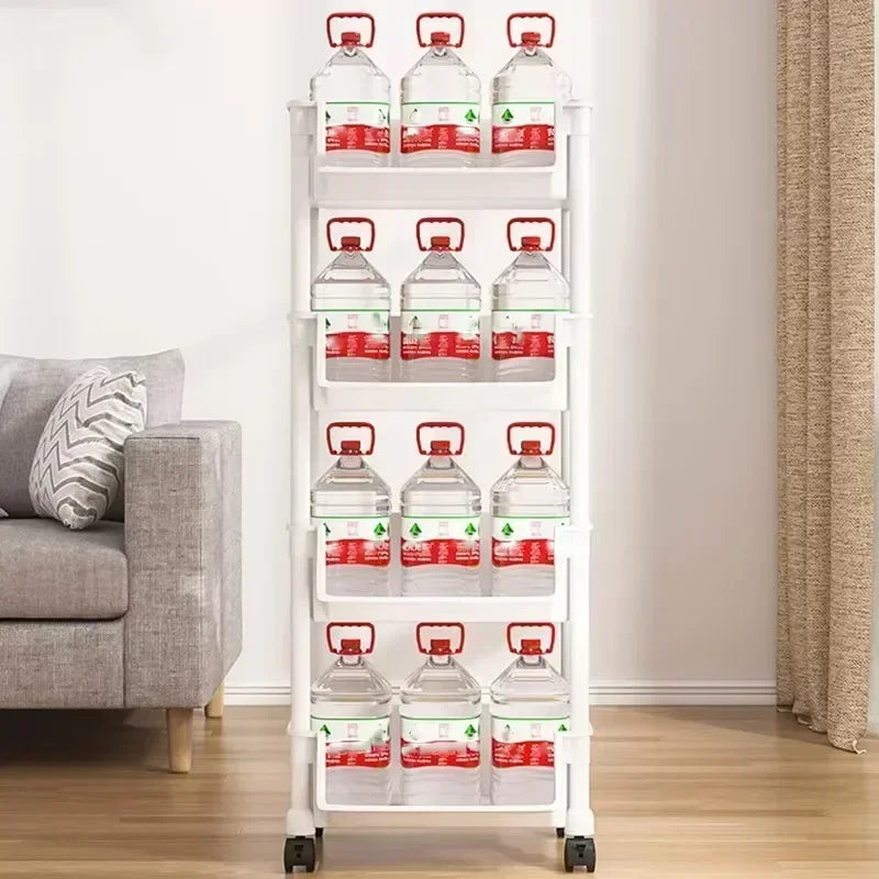 Storage Rack Is Movable and Adjustable Suitable for Kitchen Bathroom Space Saving Storage Rack Home Decoration Storage Products