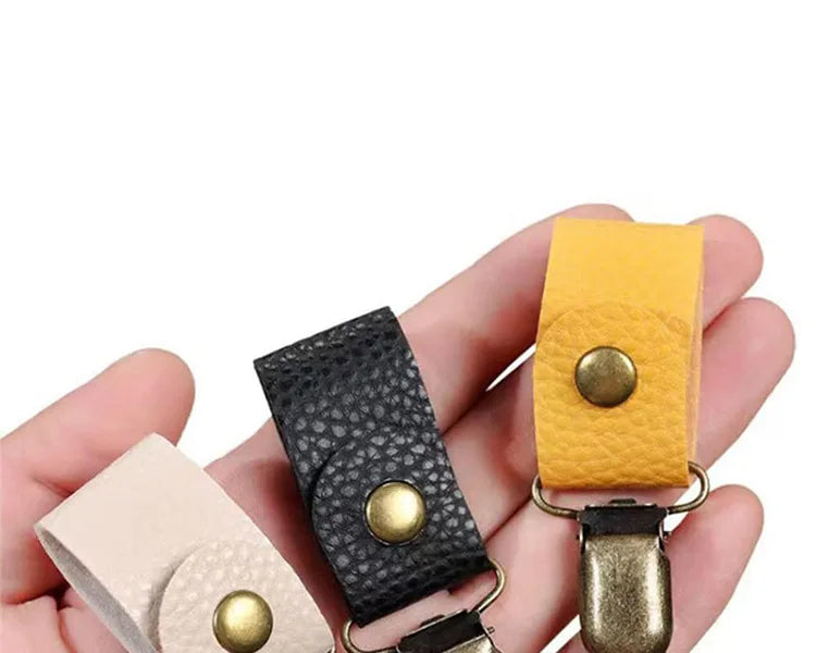 Travel Leather Hat Clip Outdoor Backpack Luggage Storage Bag Leather Hat Clip Multifunctional Straw Hat Clip Hat Accessories